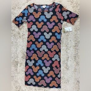 Disney Lularoe Mickey Mouse Julia Dress Medium New